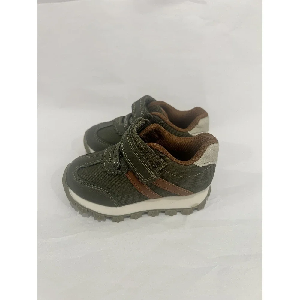 Simple Joys by Carter's Boy's Bailey Running Shoe, Army Green 4 Kid Toddler